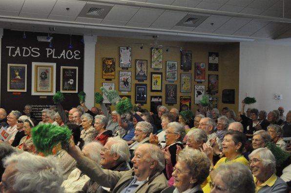 Nothing says Spirit Week like green pom poms and a sweet foam finger. It was a full house at Tad’s Place!