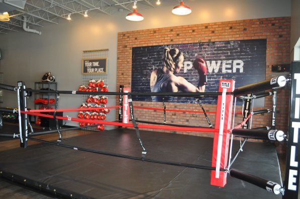 You can’t have a boxing gym without a ring. This one is used primarily for one-on-one personal training, according to general manager Kaila Gray.