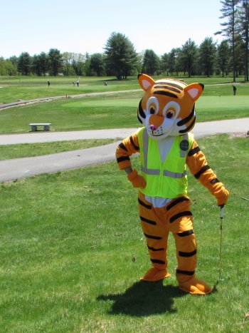 Digger looks right at home on the course.