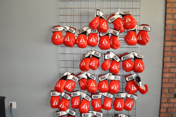 We call this the Wall O’ Boxing Gloves.