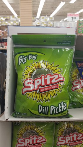 Things we learned from the existence of this product: 1) Flavored sunflower seeds are a thing. 2) There are people who think dill pickle is a flavor consumers want replicated in other foods. 3) We aren’t those people.