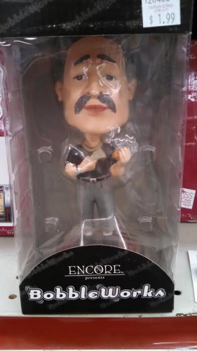 What happens when you mix two of our favorite things? You get this   wise guy bobblehead complete with a wad of cash, gold chain and sweet mustache. And no one will ever disrespect you again.
