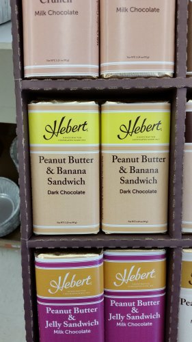 Elvis has clearly been messing around in the Hebert factory again. The dark chocolate is a nice touch, though – “How can we completely bastardize the chocolate bar but not TOTALLY tick everyone off?”