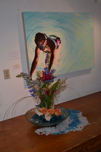 Night & the Quiet Ripple, Kat O’Connor. Floral arrangement by Rick Talbot.