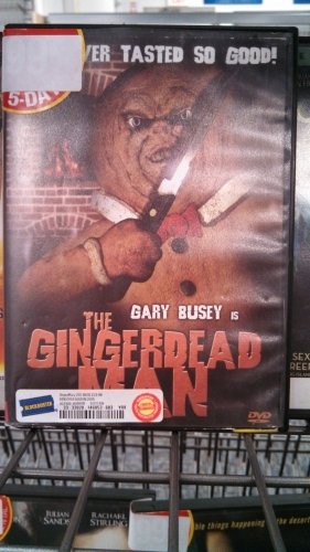 We have to assume this film is based on the time that Gary Busey actually thought he was a gingerbread man. Bonus points to the production staff for getting Busey to pose for the cover, though.