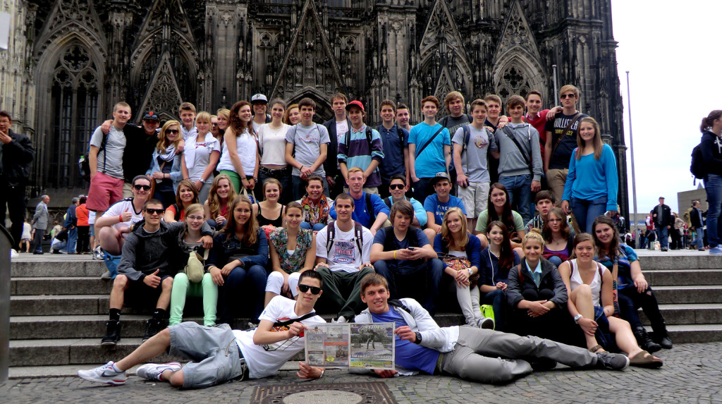 Students from Concord High School’s German American Partnership Program took the Insider with them to Cologne, Germany. Here they are with students from CHS’s sister school, the Maximilian Kolb Gymnasium. Honestly, we’re just impressed that there are that many high school students in one place and only one of them is texting! Danke for the picture, kids.