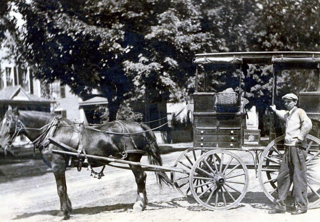 That dude who is just straight chillin’ is William J. Campbell, who settled in Concord with his bride, Edythe Devereaux Campbell, in the early 1900s. Thanks to his grandson, Richard Campbell Jr., for sending us this photo and some knowledge: This horse and cart could be spotted throughout the streets of Concord as William “peddled baked goods” to the citizens of Concord in the 1920s.  Which begs the question – how did this stop being a thing? We would give anything if someone peddled some baked goods to us right now from some sort of  mobile cart. Also, peddle us some classic Concord photos by emailing news@theconcordinsider.com.