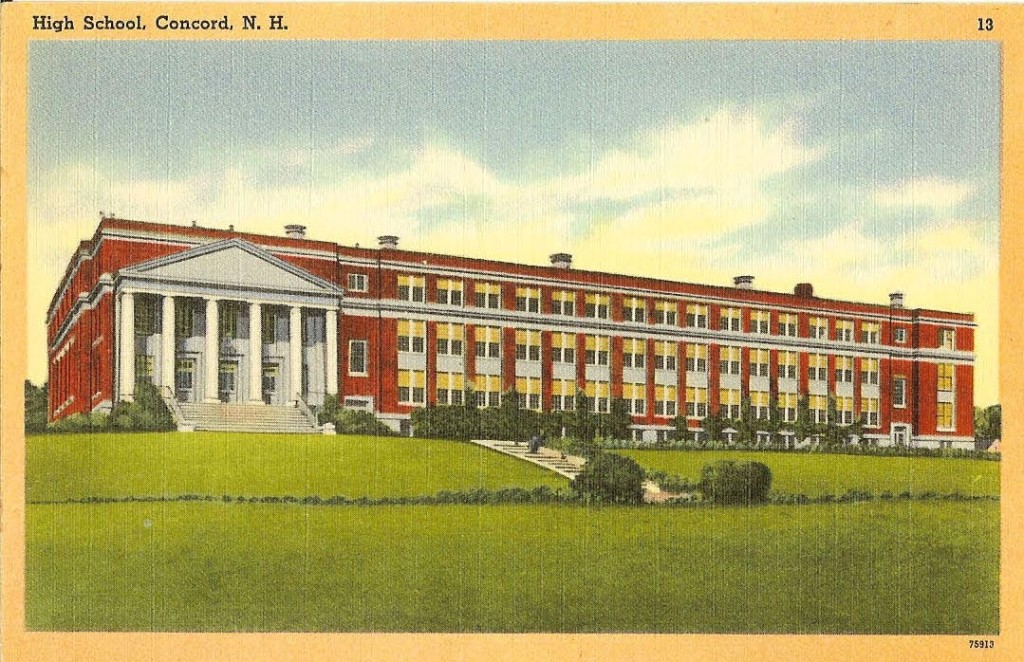Here we see an artist’s rendering of the proposed Insider office being built as part of the Main Street redesign, a little something we’ve dubbed Sarcasm Hall. That’s actually Concord High School, circa the 1940s, when CHS was much more rectangular and columny. Also, sweet grassy knoll! Thanks to reader Earl Burroughs for sending us the photo.