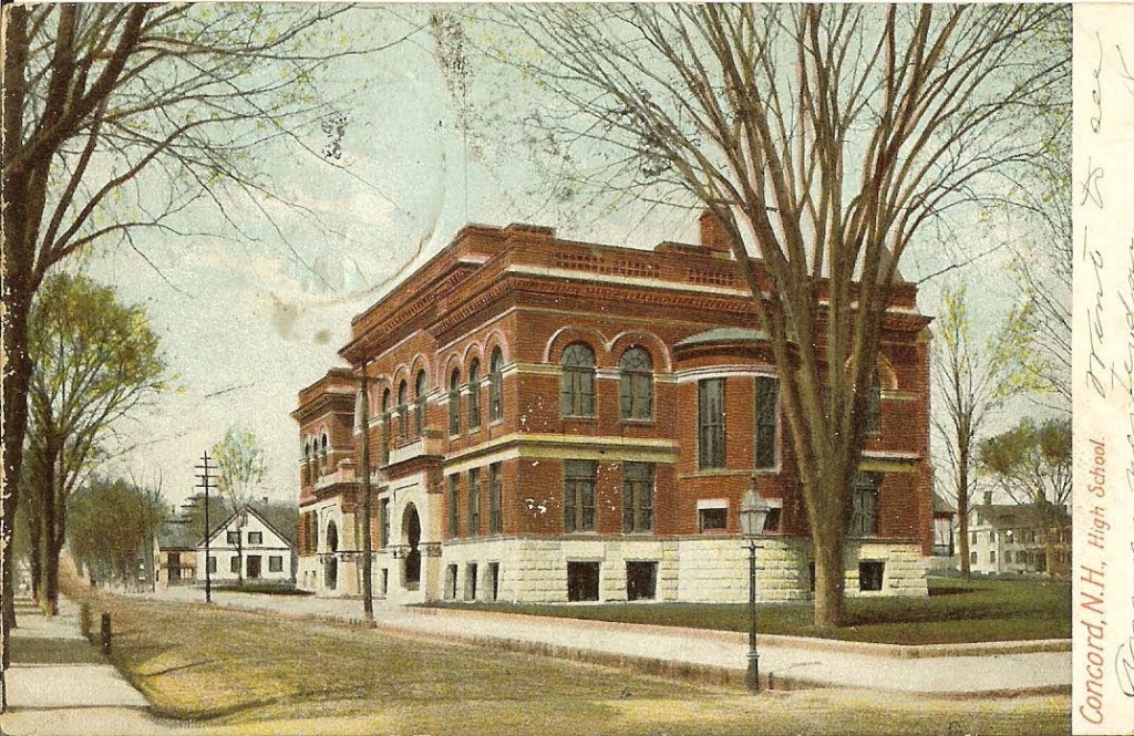 It’s hard to imagine Concord High School without corridors connecting buildings and sprawling square footage and Insider staff members getting routinely lost on the inside, but that was the case when the high school was Parker School, built in the late 1800s (mostly because there were no Insider staff members then.) Best we can tell, you’re looking at the entire Parker “campus” here. Thanks to reader Earl Burroughs for sending the photo along.