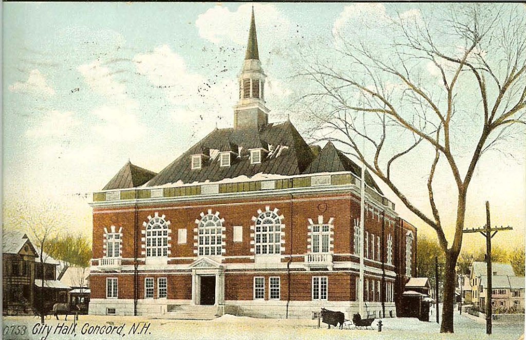 This is a photo of a postcard of City Hall, sent to us by reader Earl Burroughs. It does beg the question of why anyone would want a postcard of city hall, but perhaps all the wastewater treatment plant postcards were sold out. Either way, it’s super authentic because of the wavy postage stamp still visible in ghost form in the background.