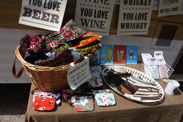 Some of the goods on sale at the Concord Handmade RV/store at the Concord Arts Market, which runs until Oct. 3.