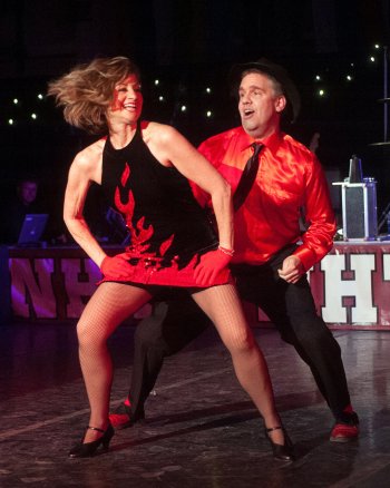 Did Nancy Brownstein and Mark Dartnell cheat to win the Hot Stuff Award. Her dress is almost literally on fire.