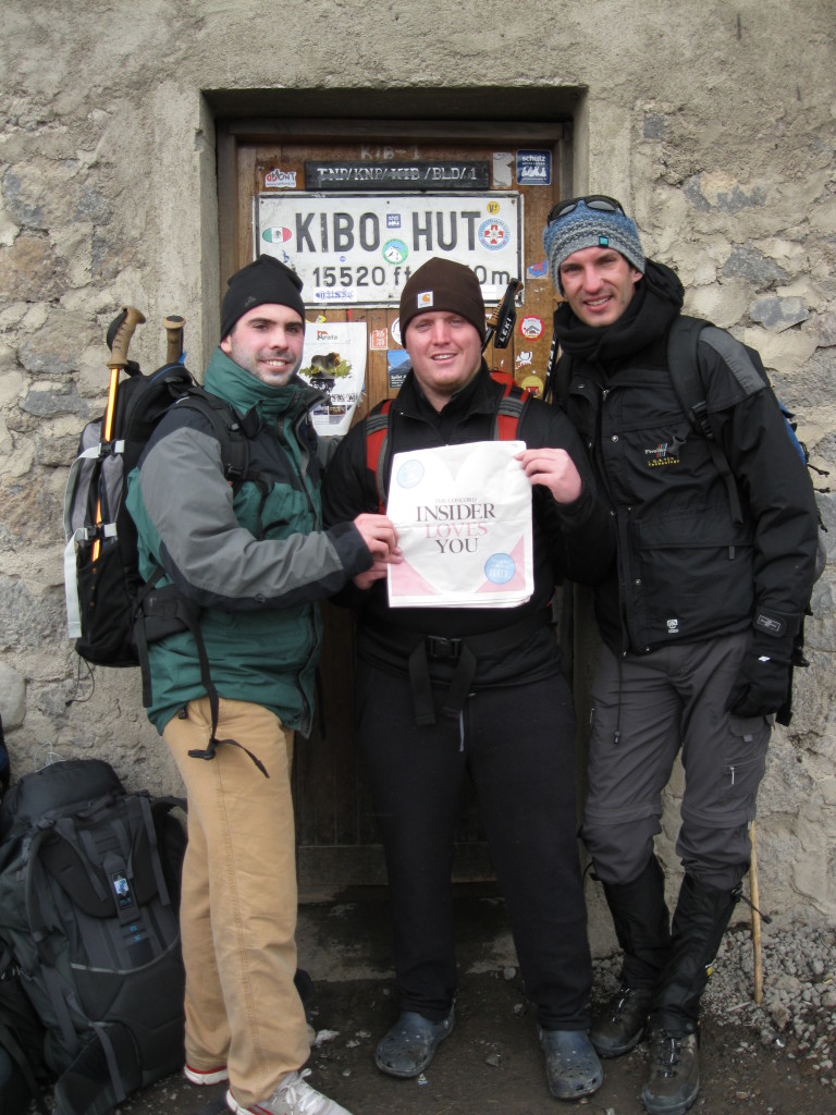 Concord natives Nick Potter, Matt Flanders and Garrett Young at Kibo Hut after summiting Mount Kilimanjaro, Tanzania. They couldn’t have done it without the Insider! If you climb the highest freestanding mountain in the world and bring us along, send the photographic evidence at news@theconcordinsider.com. Okay, fine, you don’t have to climb a giant mountain.