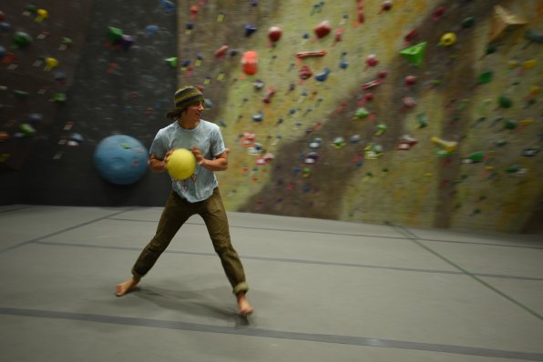 Ever wondered what it would be like to play dodgeball in the shadow of a rock wall? Uh, this.