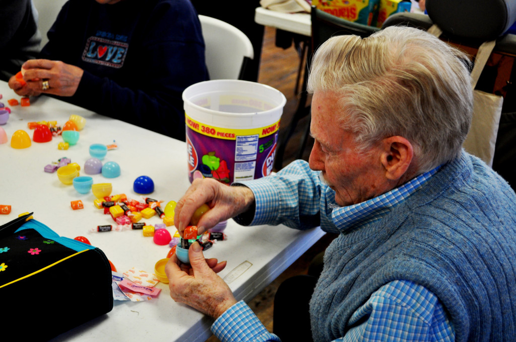Peter Burgess stuffs candy into eggs to be used in the Concord Recreation Department’s Easter egg hunts, which take place in multiple city parks on April 7 at 10:30 a.m. Visit<br />ci.concord.nh.us/recreation for more information.