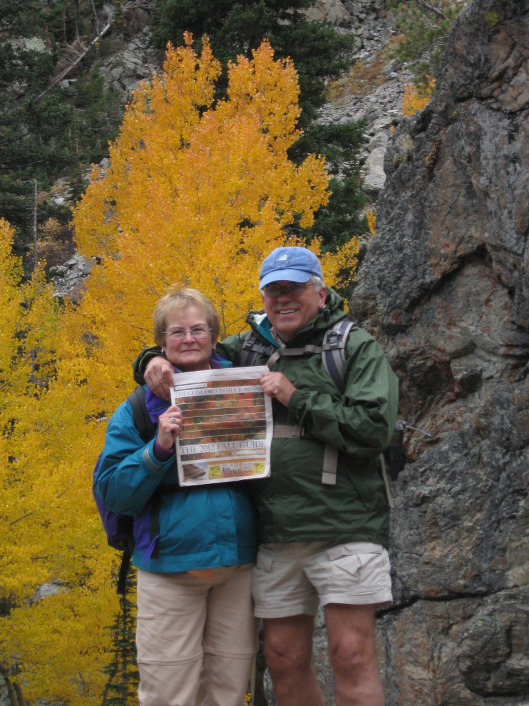 Norma Milne and Val Zanchuk were hiking to Emerald Lake in the Rocky Mountain National Park when they decided to compare foliage colors with our Insider Fall Guide. Guess what? We win! Send your travel photos with the Insider to news@theconcordinsider.com.
