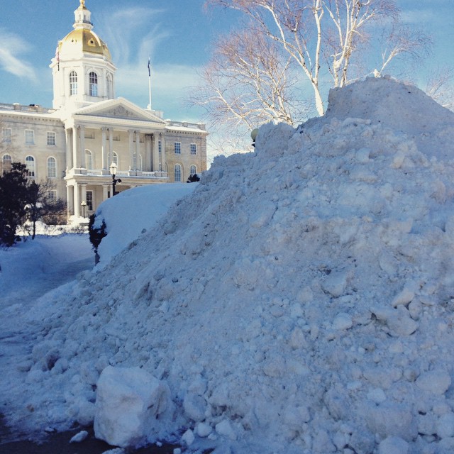 The competition to see what’s taller by the end of winter, the State House dome or the piles of snow, is officially on. Word of warning, though – if the snow piles win, we’re jumping off the dome. Thanks to Instagram user @a_bacher15 for the photo! Tag us with #concordinsider when you post, and we’ll find the best stuff.