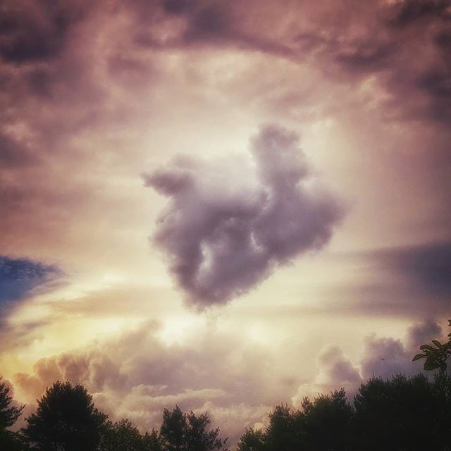It looks to us as if Instagram user @starryeyedandrestless has captured the first ever cloud ultrasound. Hope that mama cloud is ready to be sleep deprived for the next 18 years or so! It might be time for a second job, too - cloud college ain’t cheap (or even a thing that exists!).