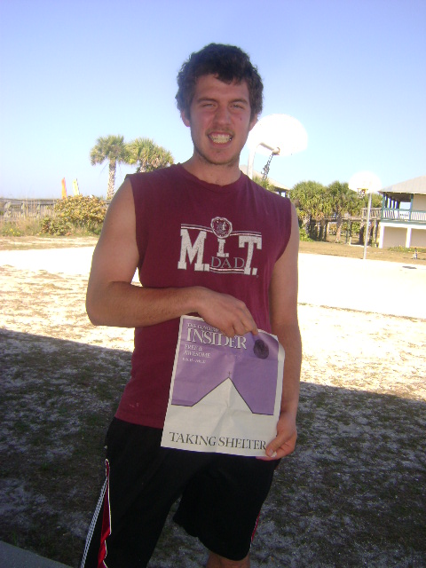 John Copeley of Concord on vacation in Manasota Keys, Fla. at the only basketball court on the island. Watch out, John, the Insider's got game!