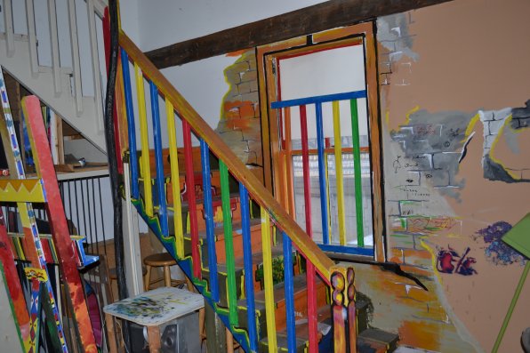 This bright and colorful staircase was most likely inspired by the great Skittles incident of 1993.