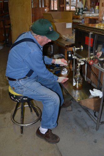 That’s Dean Wilber, just filling up some syrup jugs.