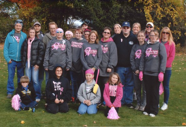 A Concord Monitor team led by Cathy Valley – and featuring Ray Duckler, Steve Leone, Valley, Candace Fitzgerald, Sherri Cote, Brenda Larson and Kim Galbraith walked at the annual Making Strides Against Breast Cancer event last Sunday, hauling in more than $2,300 for the cause. Also, it was really cold.