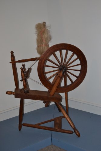 A flax wheel, circa 1700s.