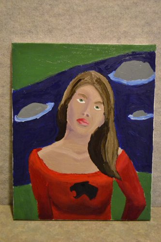 Alicia Tiberia-Falastrasz (age: 20) by Matt Dobe, oil on canvas.