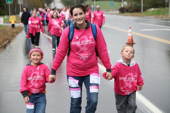 These smiles at the front of the pack during last year’s walk are usually reflected throughout the participants. Take part in this year’s event by stopping by Memorial Field on Oct. 20.