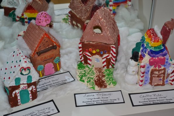 Carefully crafted gingerbread houses.