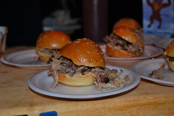 Pulled pork sliders from the Hungry Buffalo.