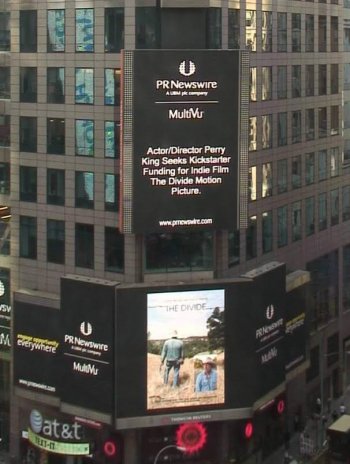 Not only is ‘The Divide’ being featured in the ‘Insider,’ but it also made its way on to a primo piece of real estate in Times Square.