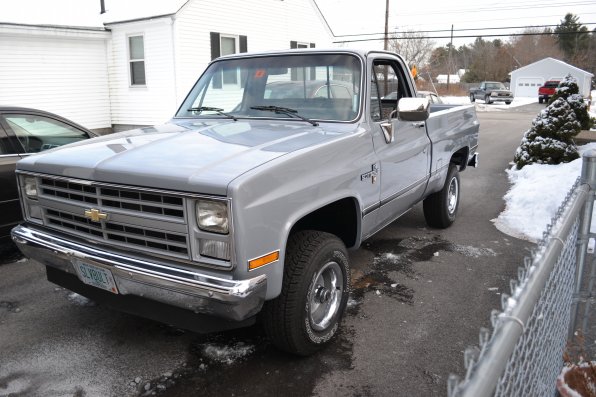 The Silver Bullet, a 1985 Chevrolet Scottsdale K10 pickup, was found and rebuilt by Jeff Kimball in a tribute to his late father Chris, who bought the truck brand new in Rock Springs, Wyo.