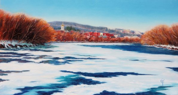"The Merrimack River, from Terrill Park, Concord, NH" by Charlotte Thibault