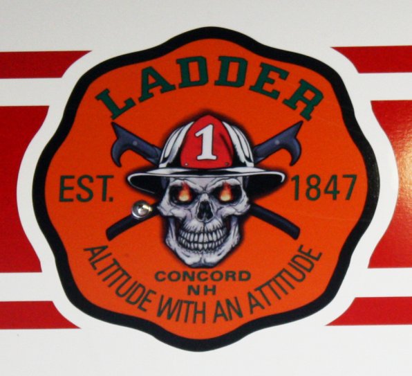 The badge for Ladder 1 out of the Central Fire Station.