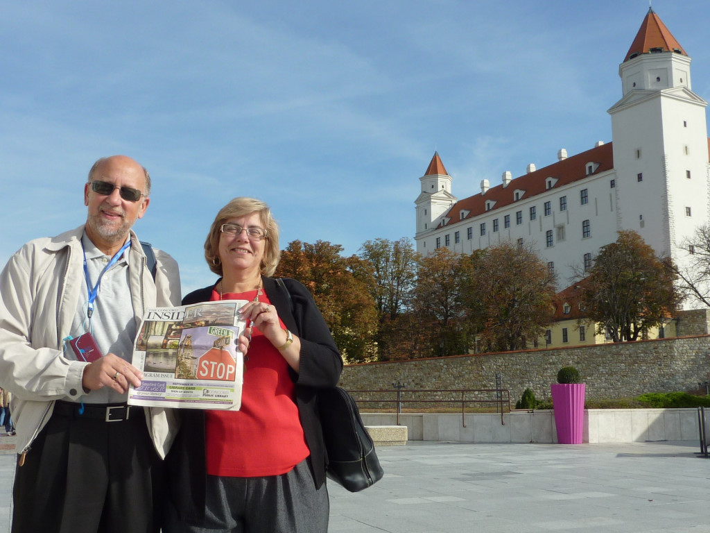 Readers Mark and Debra Naylor took the Insider with them on a tour of eastern Europe. Here they are in Bratislava, Slovakia. If you take the Insider with you on a trip, we want to know all about it! Send us the pictures at news@theconcordinsider.com. Hmmm, now we’re suddenly hungry for bratwurst . . . 