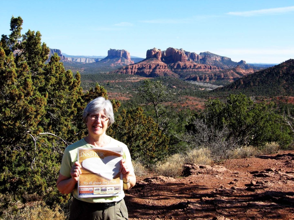 Concord Public Library librarian Ginny Babczak took the Insider with her to Cathedral Rock in Sedona, Arizona. Send your travel photos with the Insider to news@theconcordinsider.com and we’ll print them here!