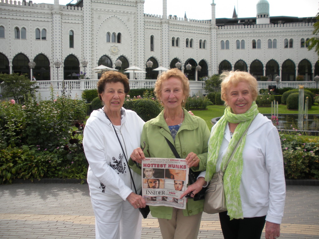 Bev MacInnis, Jean Chase and Rita Faretra recently took the Insider with them on a cruise to Europe. This picture was snapped at the Tivoli Gardens in Copenhagen, Denmark. Thanks for waiting until we were on terra firma to get a picture of us, ladies – we get a little seasick! Got a sweet picture of you with the Insider? We want it! Email us at news@theconcordinsider.com.