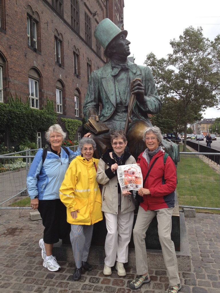 Linda Rauter, Judy Eliasberg, Gail Page and Fran Philippe share the Insider with Hans Christian Anderson in Copenhagen, Denmark. Thanks a lot, you little match girls! If you take the Insider with you on a trip, send a picture to news@theconcordinsider.com.