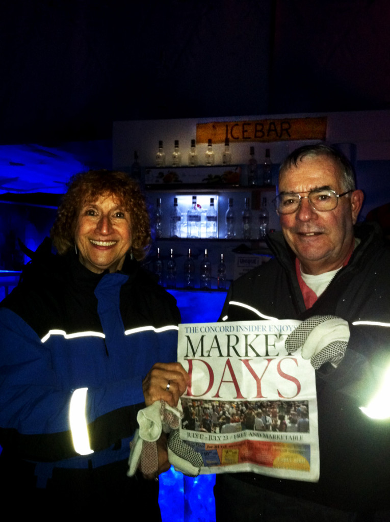 Renee and Bob Washburn took the Insider with them on a trip to Finland, which apparently is made entirely of ice. If you take the Insider with you on a trip, send a picture to news@theconcordinsider.com.