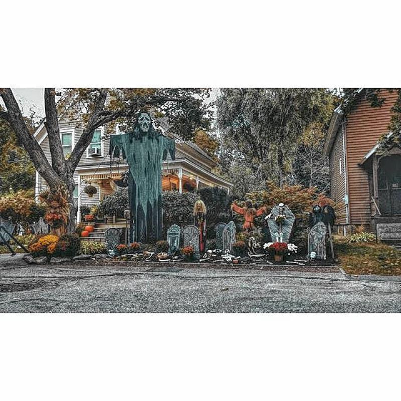 You better get used to seeing scenes like this ’cause Halloween is going to be on full display for the next few weeks, especially at the corner of View and Peabody streets as captured by Instagram user  starryeyed_and_restless. If you see a cool Halloween display around Concord or Bow, tag us in your caption using #concordinsider and if we get enough, we’ll put some in an upcoming issue. (Courtesy photo) - 

