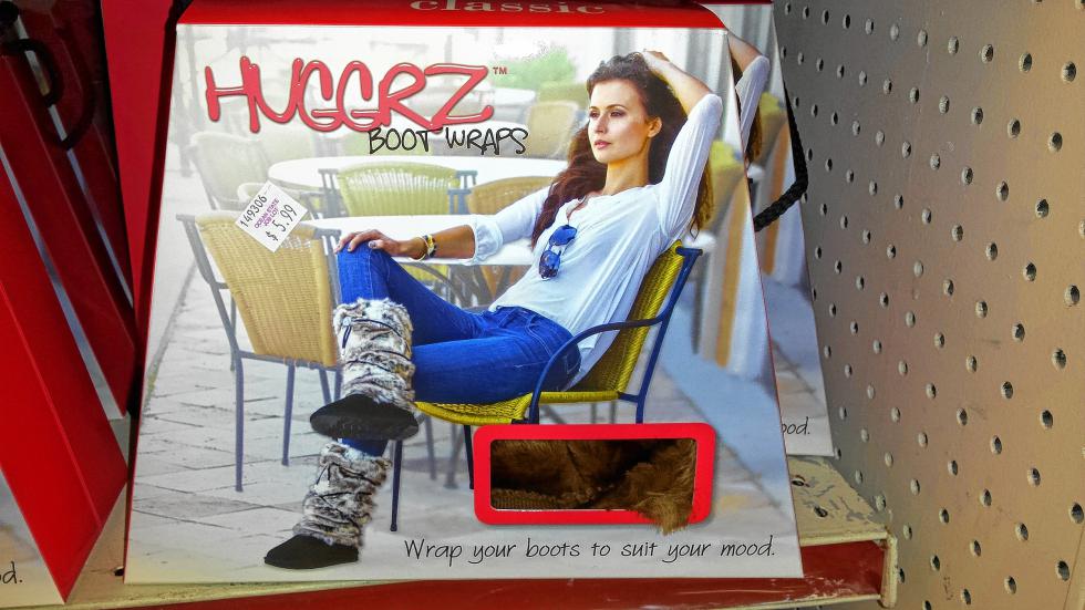 Sometimes a boot just isn’t enough to keep you warm. But you can’t load up on socks ’cause then your foot will be all squished. That’s why HUGGRZ boot wraps are the perfect solution. They add a layer of warmth and a sense of style you just can’t get from a regular boot. And they come in several patterns “to suit your mood.” (TIM GOODWIN / Insider staff) - 
