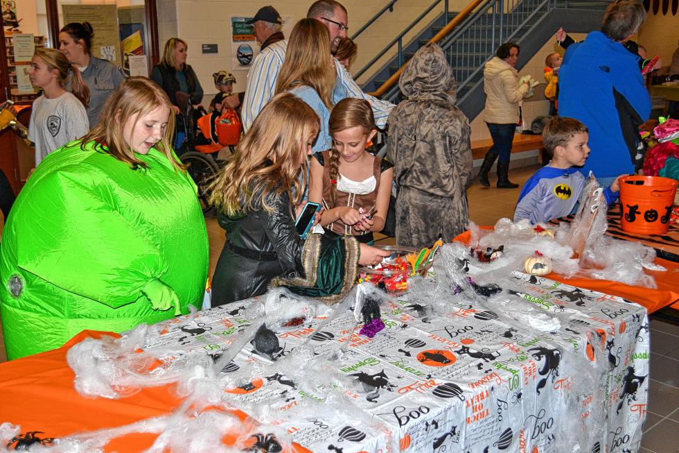 Trick or treaters at Bow's Halloween party.  (TIM GOODWIN / Insider staff) - 
