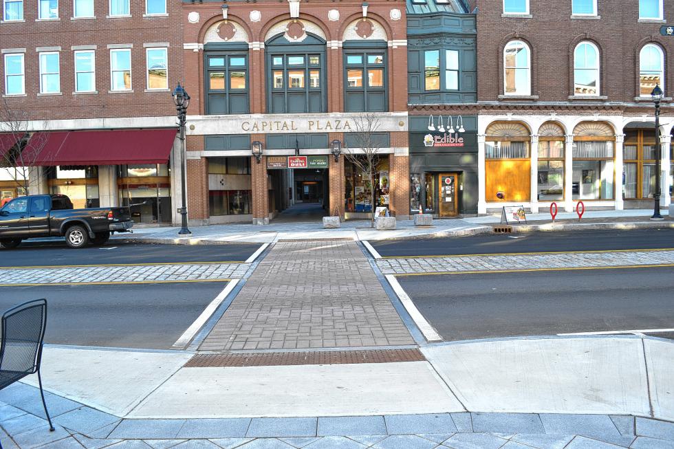 Look at that nice new crosswalk made of pavers. (TIM GOODWIN / Insider staff) - 
