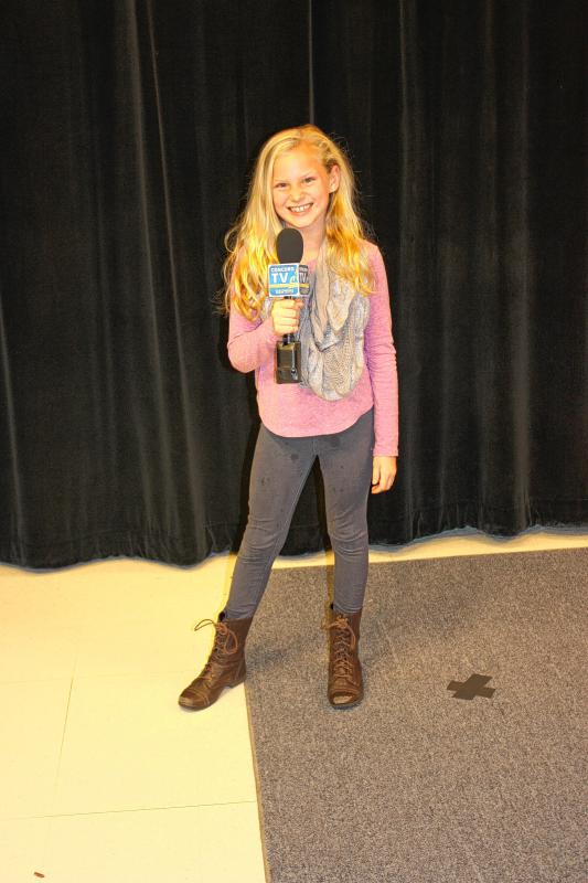 Morgan Doherty, 9, of Broken Ground School, is one of ConcordTV's Junior Hosts for 2016. (JON BODELL / Insider staff) - 
