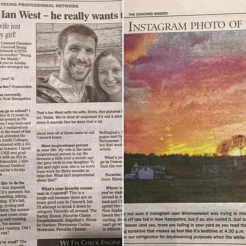 @iangoesoutside said “This week’s Concord Insider is a good one! The Wests appear twice! Nice shot Emily @ironeyewest. Big shout out to @concordinsider for the features and @cypn for the interview. Also, thanks to The Barley House @barley132 for always being awesome! #concordnh #concordcoolkids #concordinsider #cypn #cypn2015.” - 
