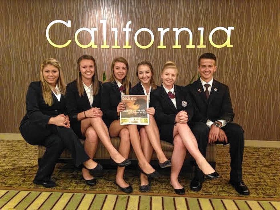 The HOSA-Future Health Professionals National Leadership Conference took place in Anaheim, Calif., during the last full week in June, and six students from the Concord Regional Technical Center – Chelsea Bard, Kaitlyn Roukey, Meaghan Bannister, Shea Mathews, Kaylee Lane and Drew Wunderli – made the trip. While at the conference, students participated in health-related competitive events, attended educational seminars and met students who have similar interests from all over the country. And they even had time to take a picture with an “Insider.” Talk about a group of go-getters. (Courtesy photo) - 
