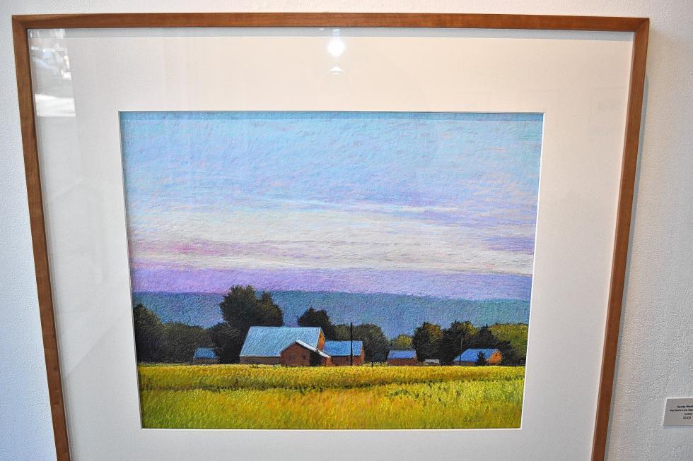 Red Barns in the Middle of Summer, pastel. (TIM GOODWIN / Insider staff) - 
