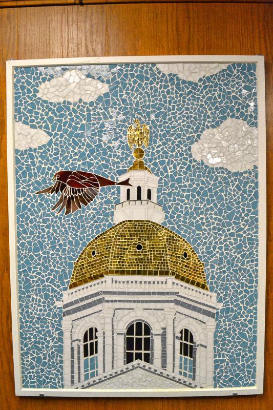 The State House Dome was actually made using 24 karat gold. (TIM GOODWIN / Insider staff) - 
