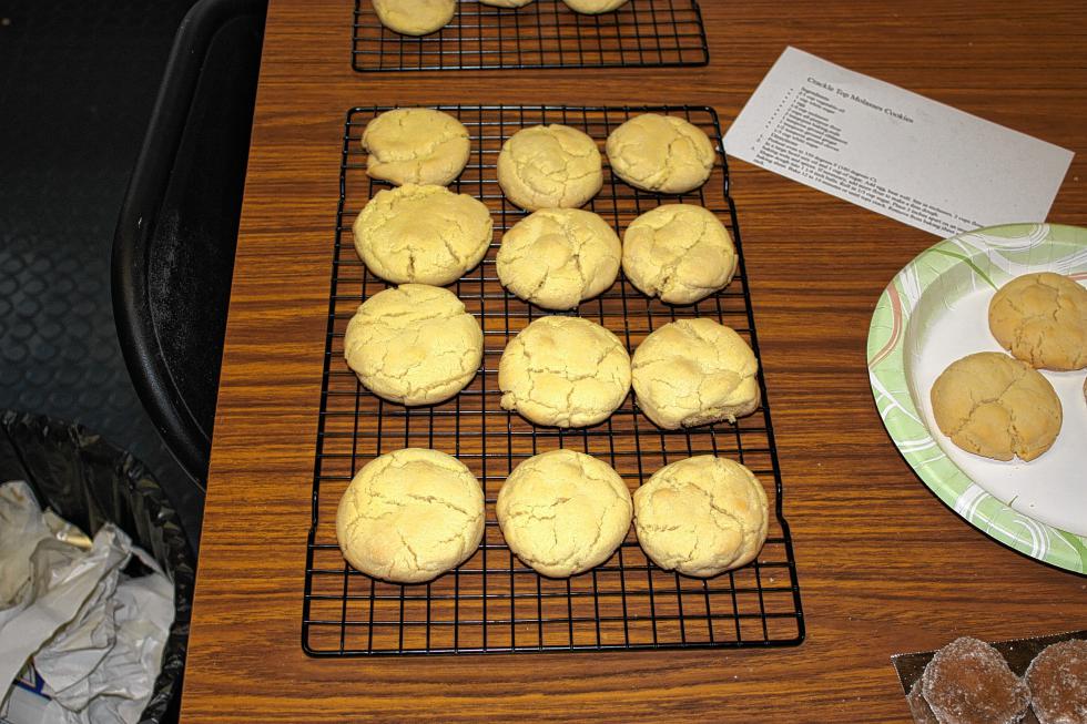 Jon's sugar cookies, fresh out of the oven. Not bad for a guy's first time making cookies from scratch. (JON BODELL / Insider staff) - 
